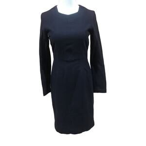 Tocca Wool Dress Sz 2 Long Sleeve Sheath Dress Knee Length Dress Mid Length